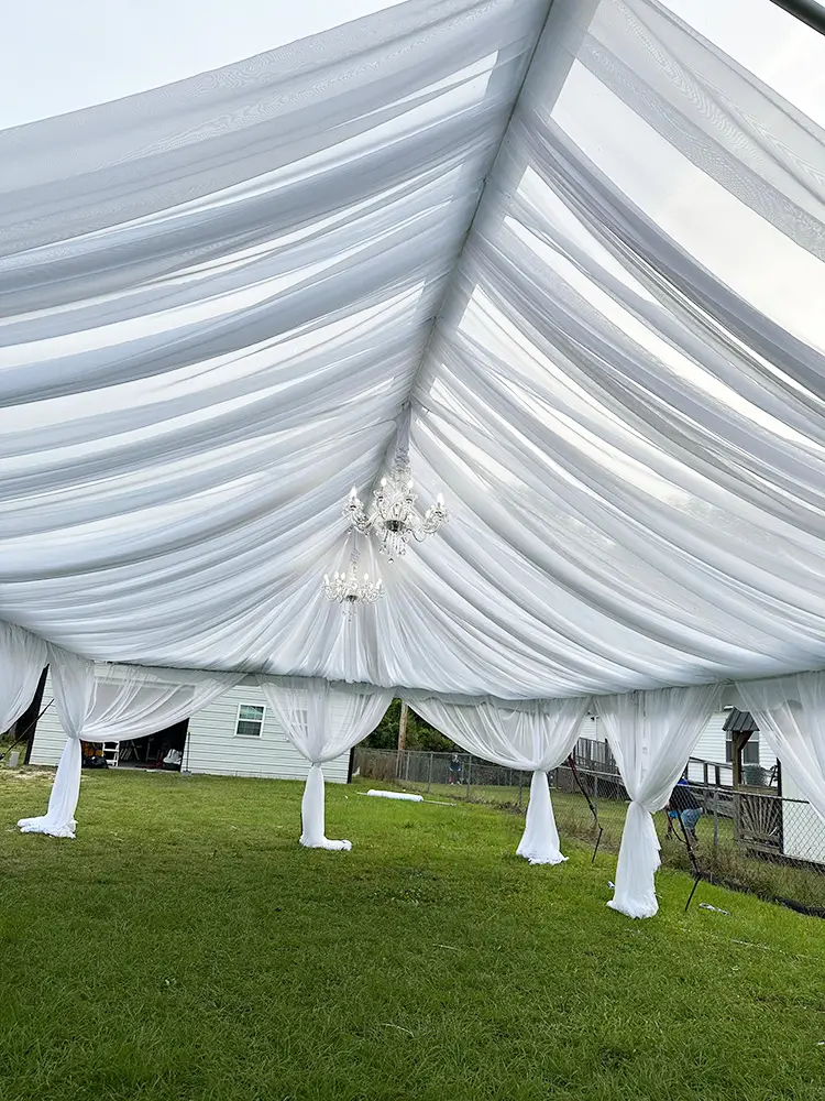 Luxury Tent Draping & Chandelier Package