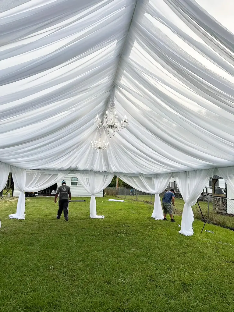 Luxury Tent Draping & Chandelier Package - Image 2